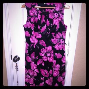 Black and fuchsia floral dress